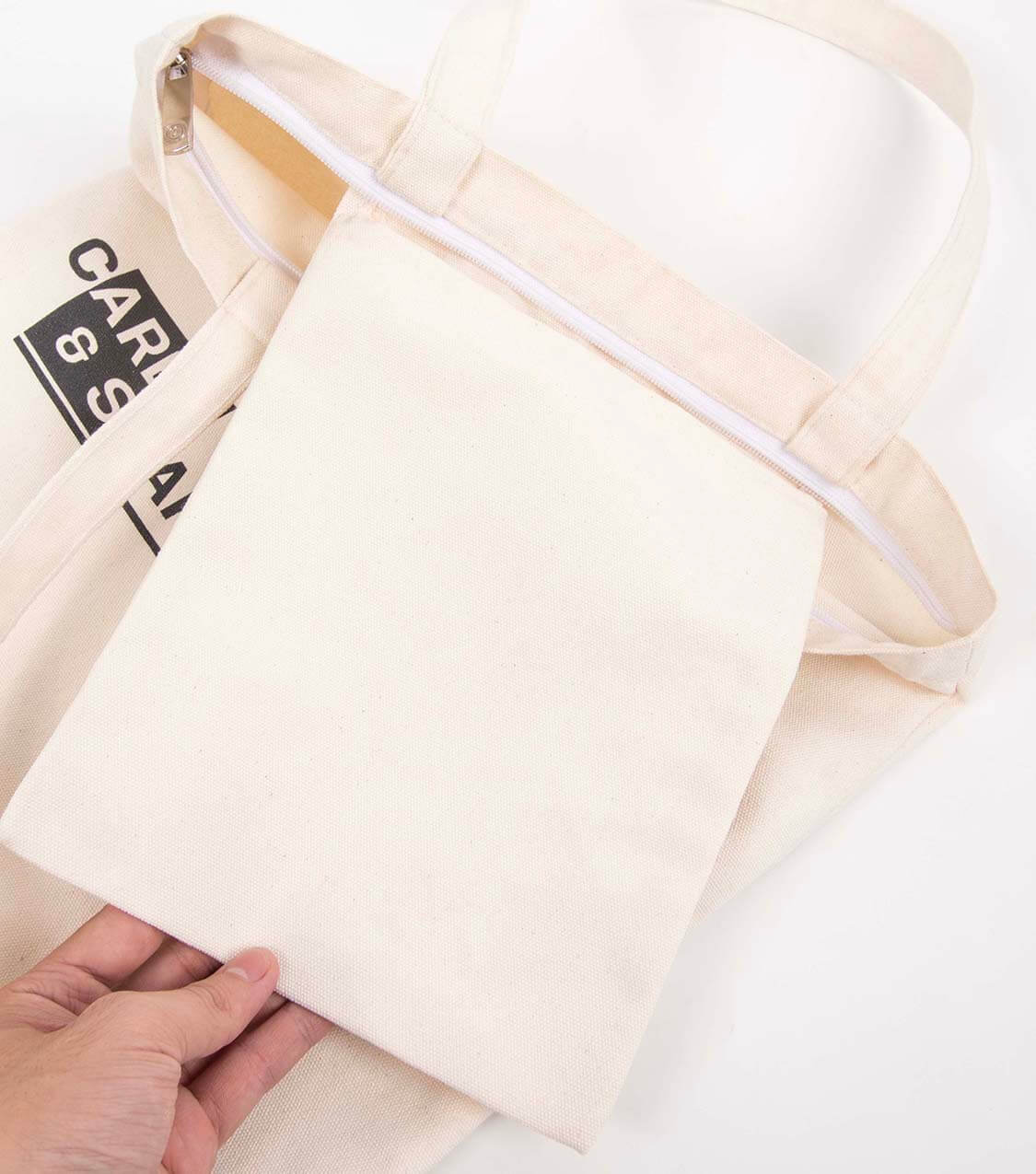 Túi tote vải Canvas SS2 Care & Share - Be - Ảnh 5