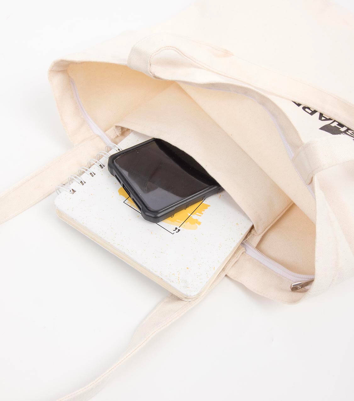 Túi tote vải Canvas SS2 Care & Share - Be - Ảnh 3