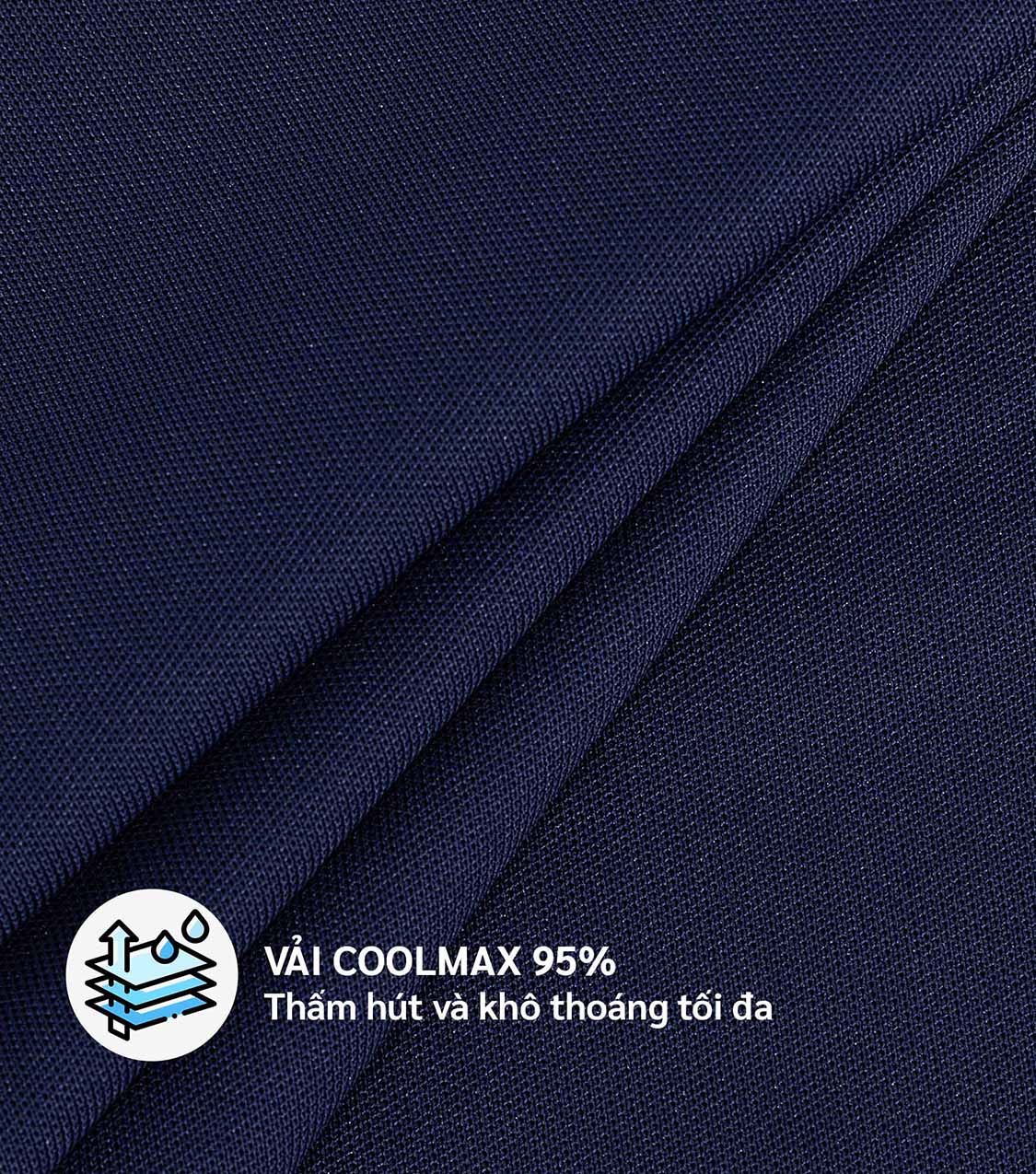 Áo Polo nam Coolmax chống nhăn hiệu quả - Xanh Navy - Ảnh 5