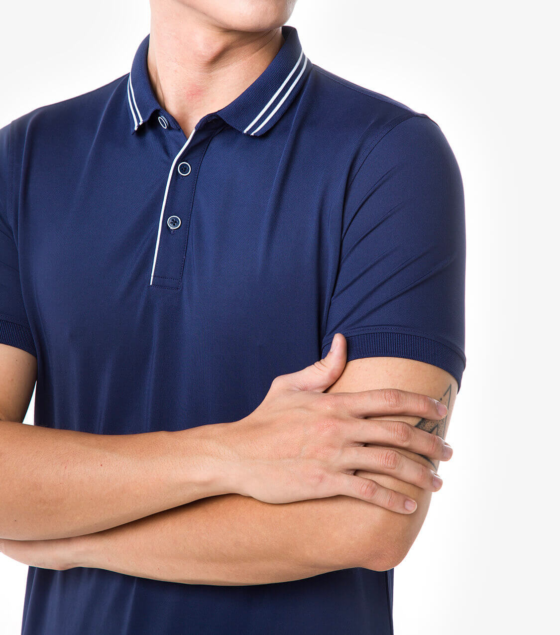 Áo Polo nam Coolmax chống nhăn hiệu quả - Xanh Navy - Ảnh 3