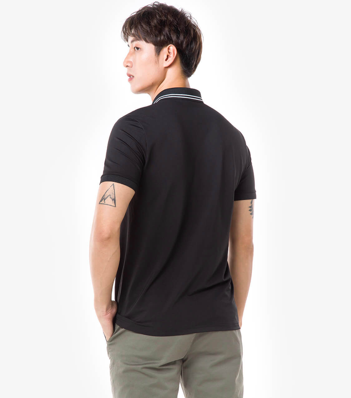 Áo Polo nam Coolmax chống nhăn hiệu quả - Đen - Ảnh 2