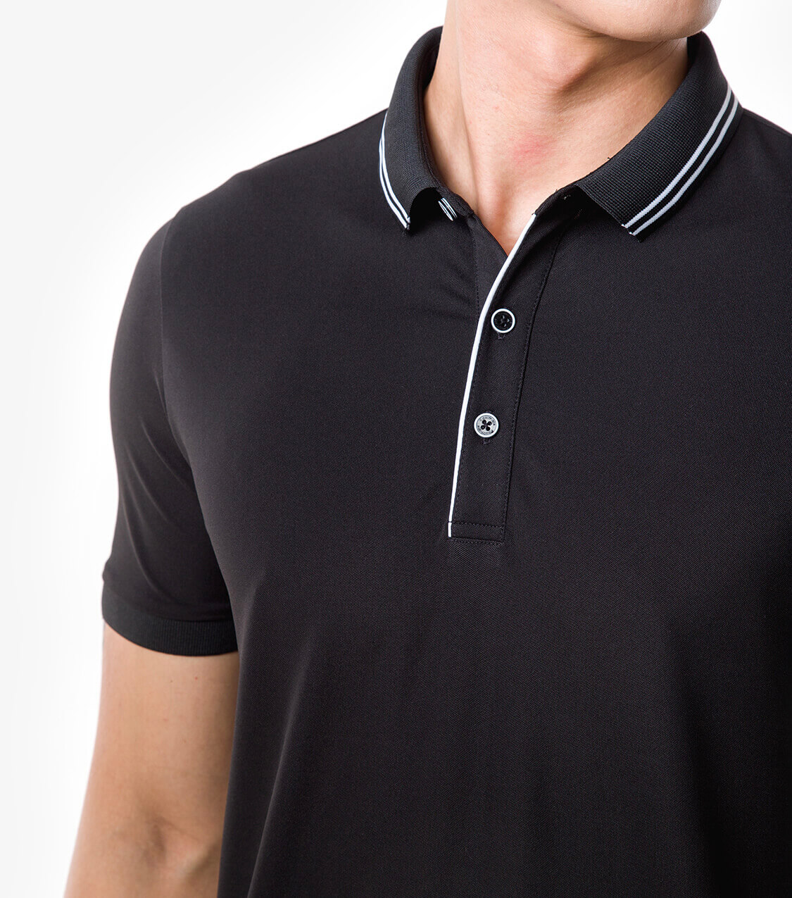Áo Polo nam Coolmax chống nhăn hiệu quả - Đen - Ảnh 3