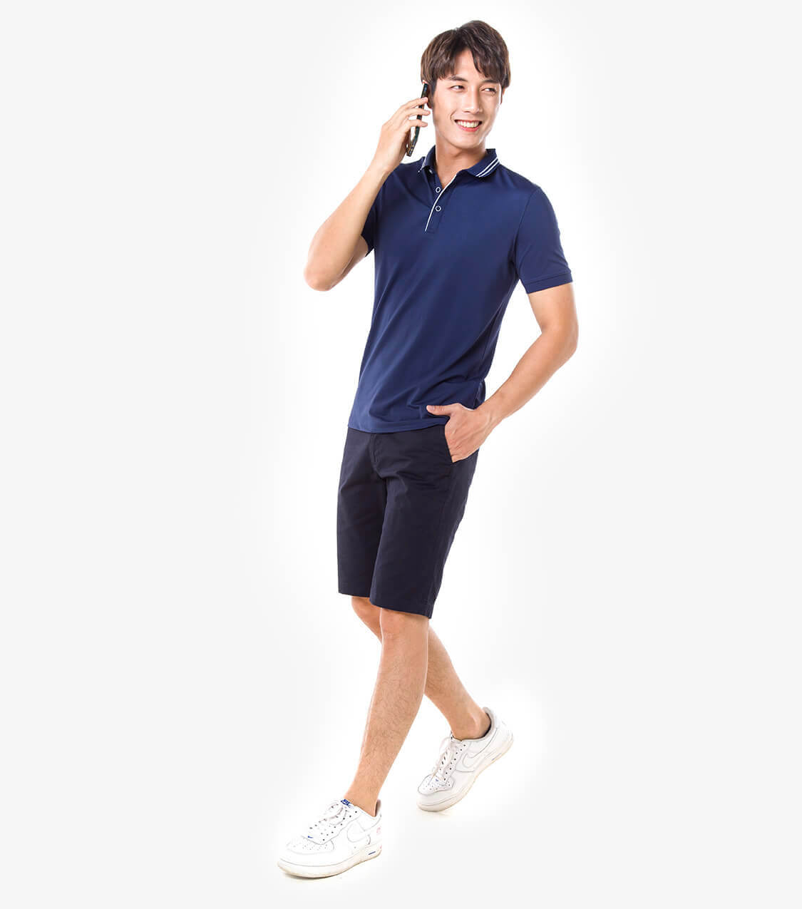 Áo Polo nam Coolmax chống nhăn hiệu quả - Xanh Navy - Ảnh 4