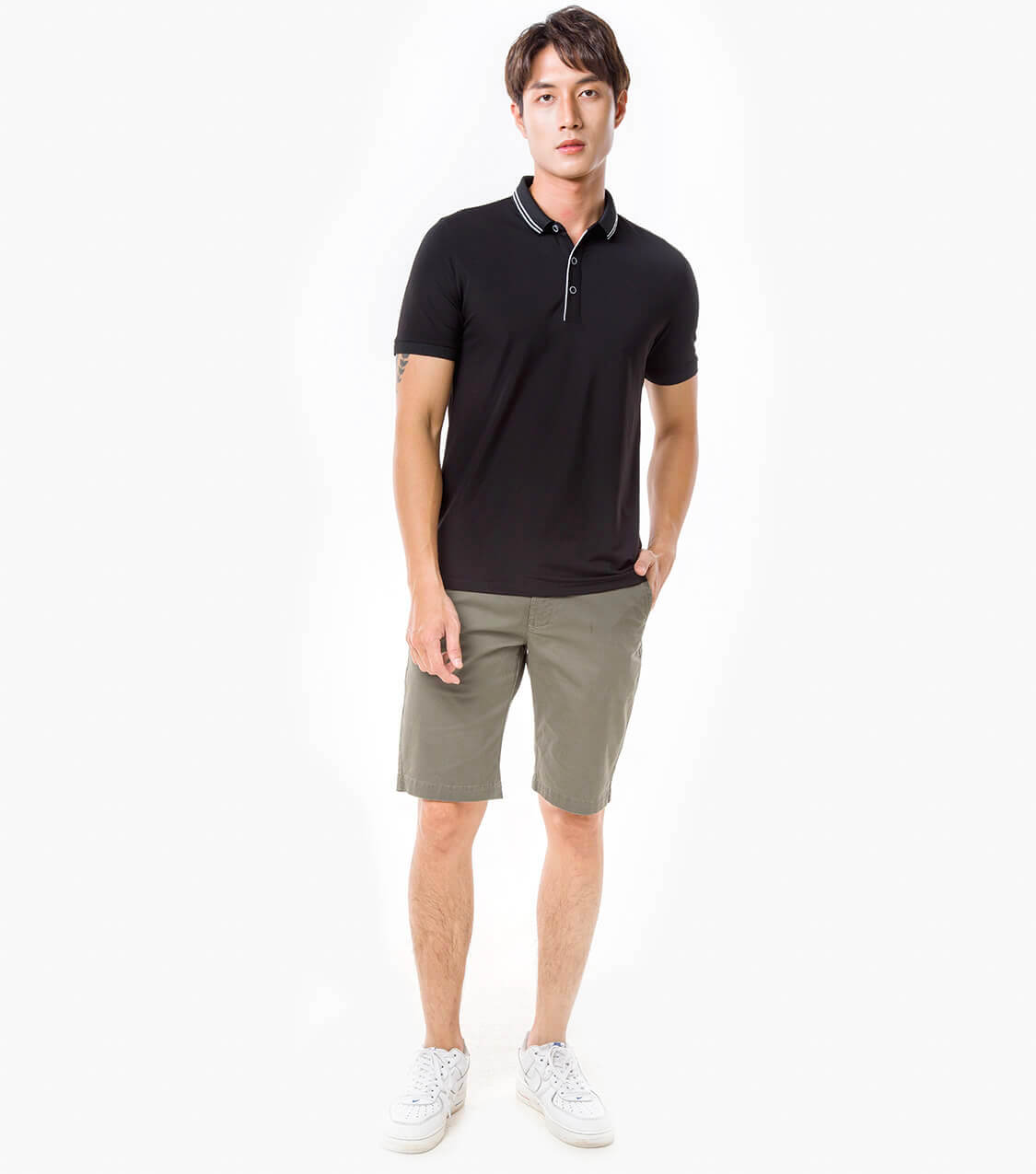 Áo Polo nam Coolmax chống nhăn hiệu quả - Đen - Ảnh 4