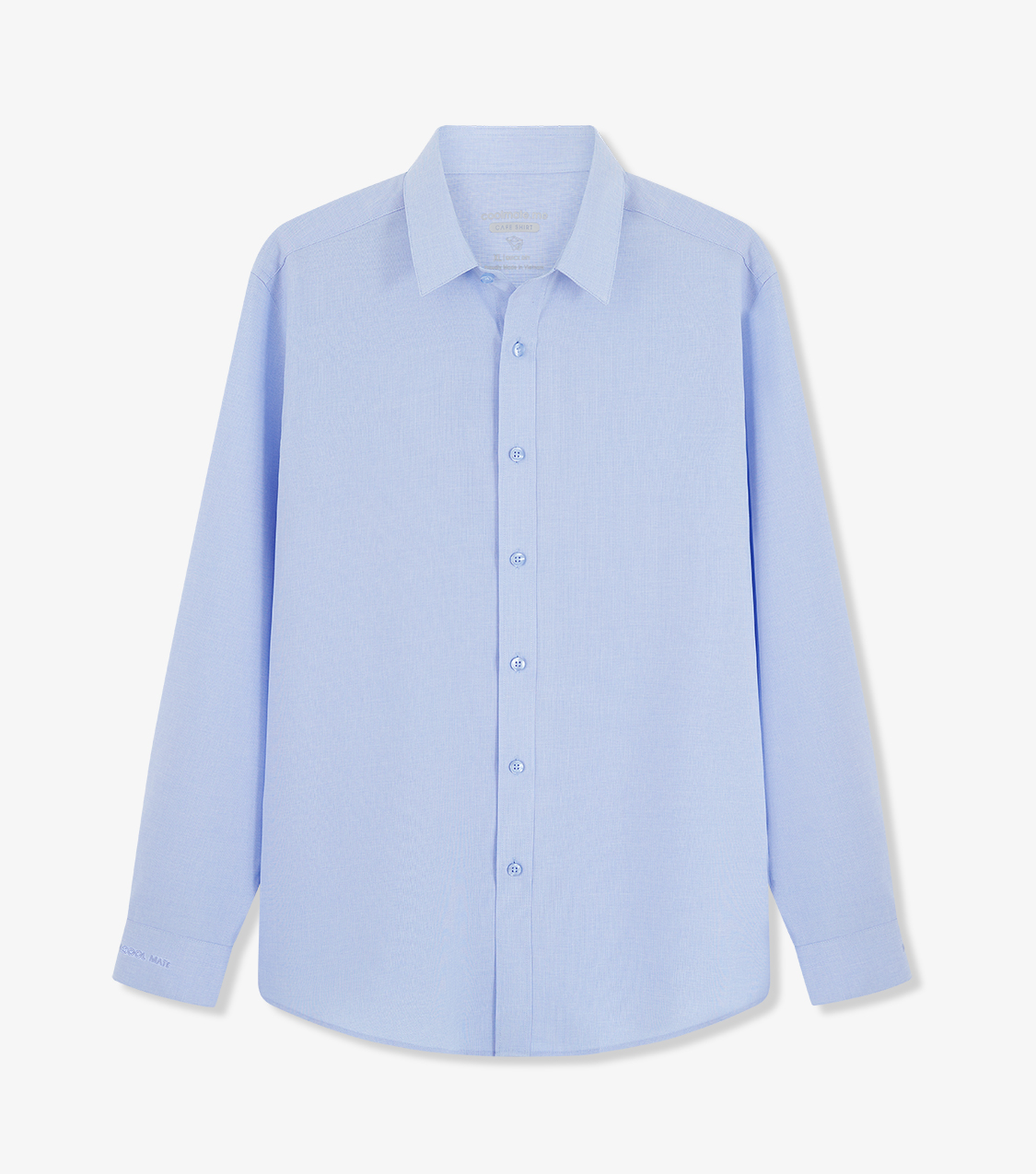 Áo sơ mi nam dài tay Café-DriS khử mùi - Xanh nhạt - Ảnh 5