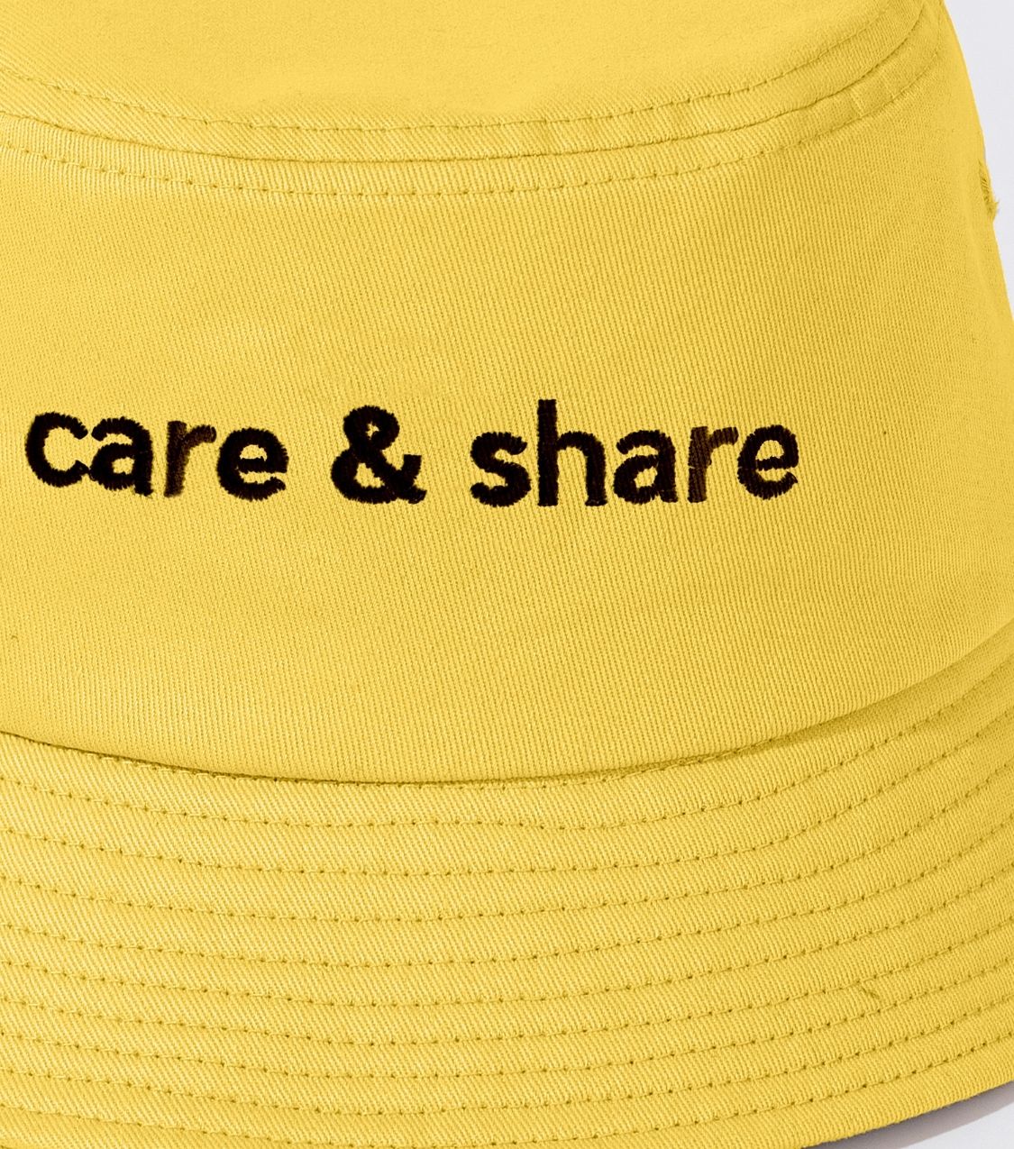 Mũ Bucket Hat thêu Care & Share Typo - Vàng - Ảnh 2