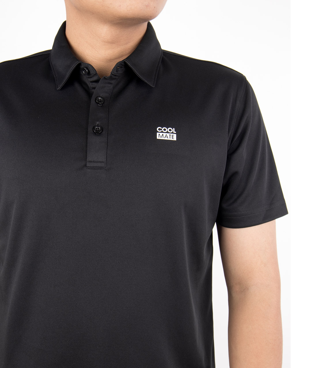 Áo Polo thể thao nam ProMax-S1 Logo thoáng khí - Đen - Ảnh 2