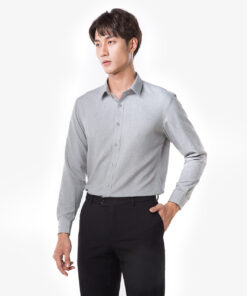 Alternative view of Áo sơ mi nam dài tay Café-DriS khử mùi - Xám tro