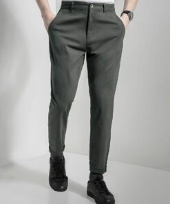 Alternative view of Quần khaki túi chéo Ceffylo - Xám đậm