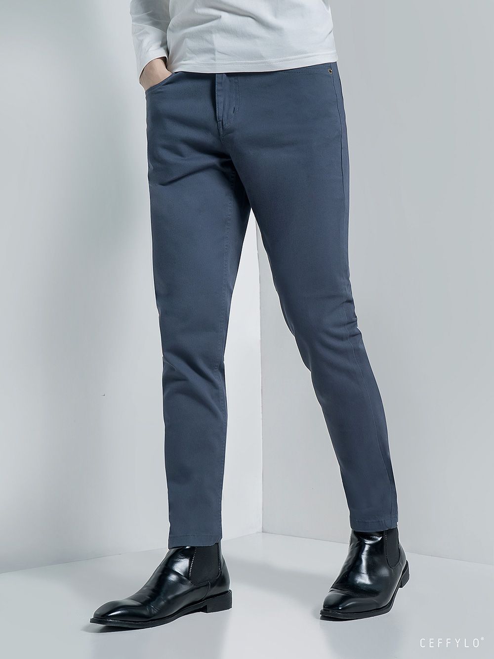 Quần khaki túi chéo Ceffylo - Be - Ảnh 5