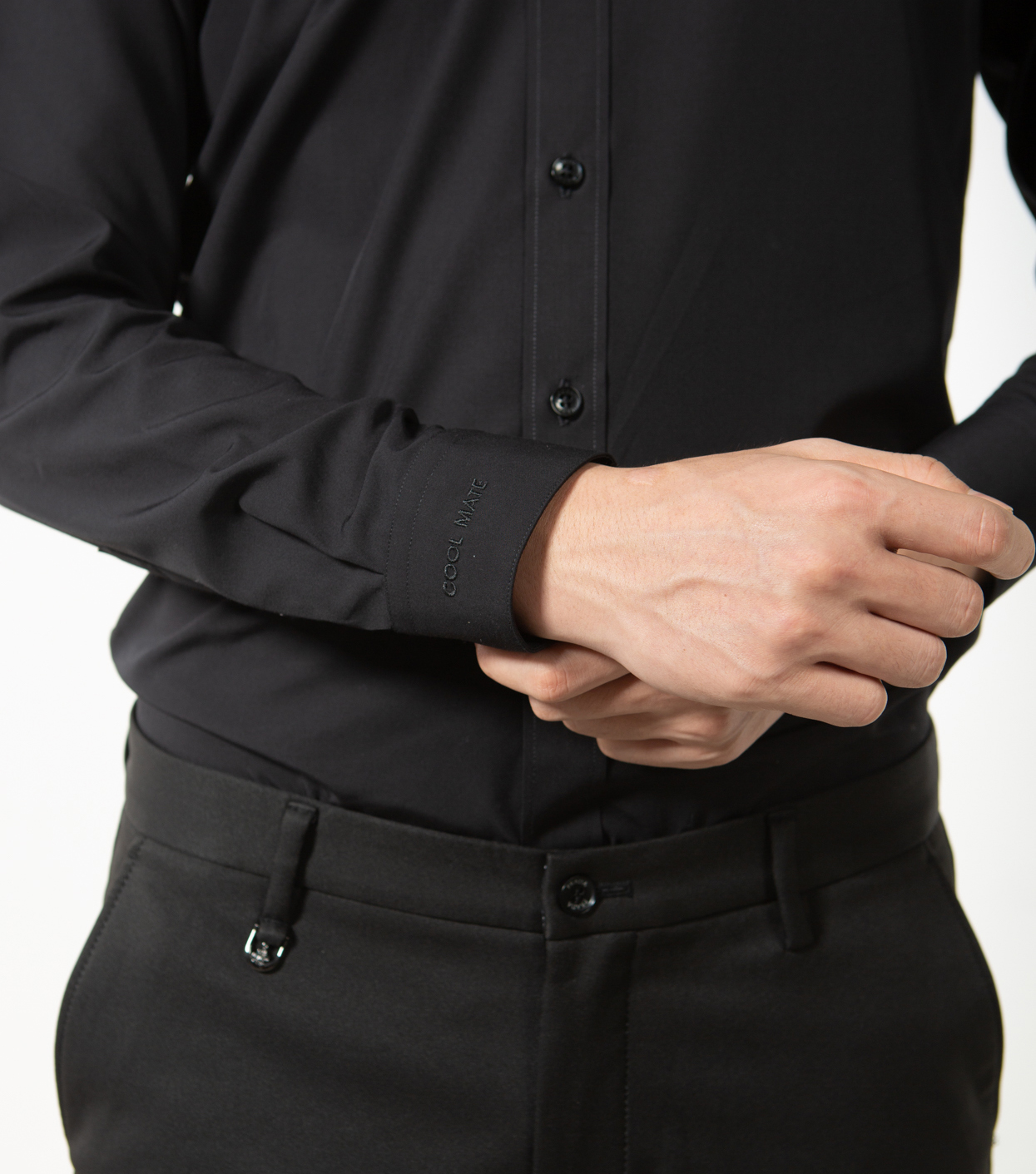 Áo sơ mi nam dài tay Café-DriS khử mùi - Đen - Ảnh 3